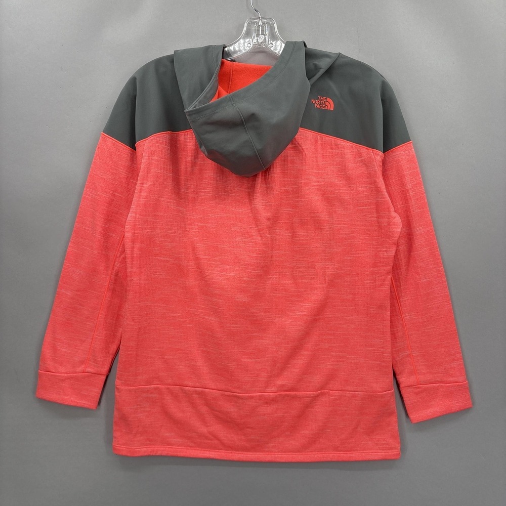 The North Face Hoodie Womens XL Red Pink Pullover Sweatshirt Fleece Lined Long - Picture 12 of 14